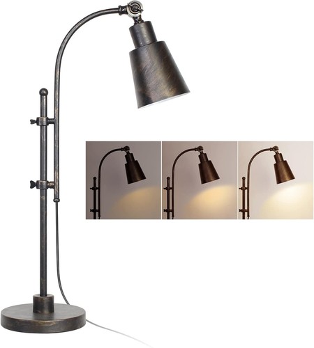 Metal desk lamp - desk,